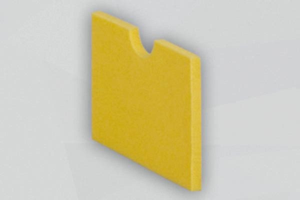 Gelbe Platte Schwingungsisolierungen stehend