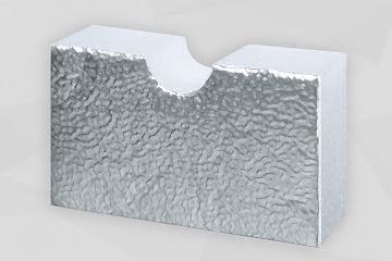 Weiße Polyestervliesplatte mit Aluminiumoberfläche