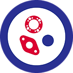 Kırmızı ve mavi mühürleme parçaları Kırmızı ve mavi mühürleme parçaları