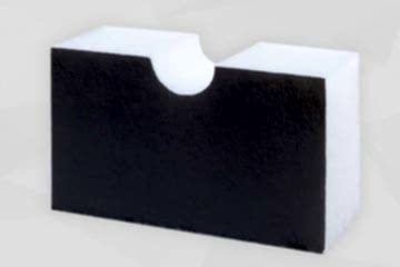 Weiße Polyestervliesplatte mit schwarzer Folienoberfläche