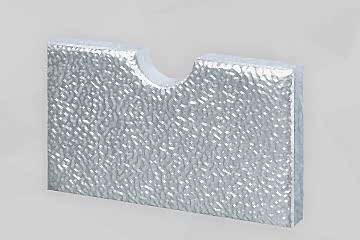 Weiße Glasfasermatte mit einer geprägten Aluminiumfolie